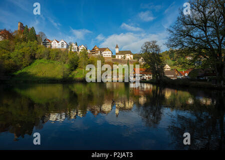 Berneck, Altensteig, distretto di Calw, Foresta Nera, Baden-Wuerttemberg, Germania Foto Stock