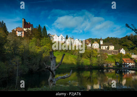 Berneck, Altensteig, distretto di Calw, Foresta Nera, Baden-Wuerttemberg, Germania Foto Stock