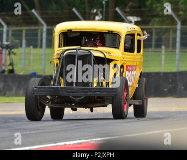 Patrimonio BriSCA Stock auto, BriSCA, British Stock auto Associazione, American Speedfest VI, Brands Hatch, giugno 2018, automobili, Autosport, Brands Hatch Foto Stock