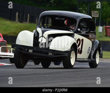 Patrimonio BriSCA Stock auto, British Stock auto Associazione, American Speedfest VI, Brands Hatch, giugno 2018, automobili, Autosport, Brands Hatch, auto, Foto Stock