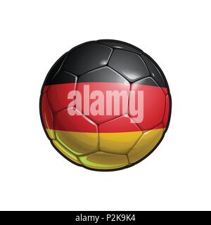 Illustrazione vettoriale di un pallone da calcio - pallone da calcio con la bandiera tedesca di colori. Tutti gli elementi ordinatamente su ben definiti strati Illustrazione Vettoriale