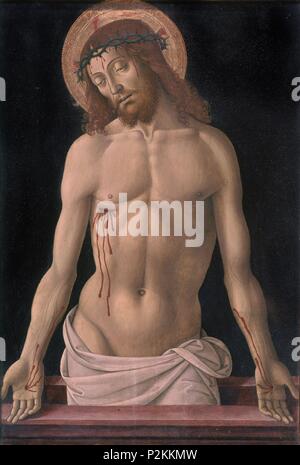 CRISTO VARON DE DOLORES S XV temple sobre TABLA 52,5 x 36,5 cm PINTURA RENACENTISTA ITALIANA. Autore: Pietro Perugino (1445-1523). Posizione: CATEDRAL-capilla real-interno, Granada, Spagna. Foto Stock