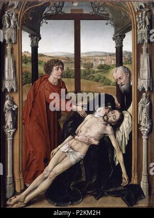 "Pietà", 1484-1504, olio su pannello, 50,9 x 38,5 cm. Autore: Rogier van der Weyden (c. 1399-1464). Posizione: CATEDRAL-capilla real-interno, Granada, Spagna. Foto Stock