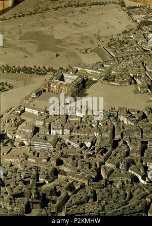 MAQUETA DE MADRID - MAQUETA - Plaza de Oriente (DET) - 1830. Autore: León Gil de Palacio (1778-1849). Posizione: Museo de Historia-MAQUETAS, Spagna. Foto Stock