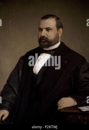 "Nicolás María Rivero" (dettaglio), 1873, olio su tela. Autore: Antonio Gisbert (1834-1901). Posizione: Congreso de los Diputados-PINTURA, MADRID, Spagna. Foto Stock