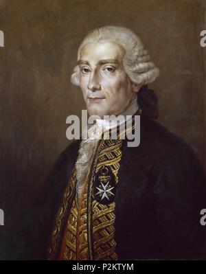 Lo scienziato spagnolo e marinaio. Madrid, Museo Navale. Autore: anonimo SIGLO XVIII. Posizione: MUSEO NAVAL / MINISTERIO DE MARINA, MADRID, Spagna. Foto Stock