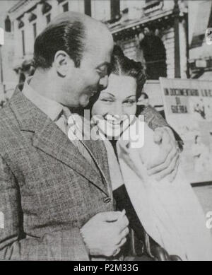 . Italiano: Luisa Ferida e Osvaldo Valenti . 1943 o prima. Anonimo 50 Luisa Ferida e Osvaldo Valenti Foto Stock