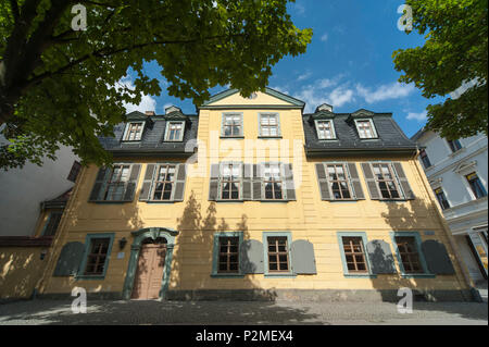 Museo di Schiller, Schillerstrasse, Weimar, Turingia, Germania Foto Stock