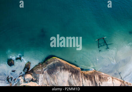 Vista aerea di Barra de Guaratiba beach Foto Stock