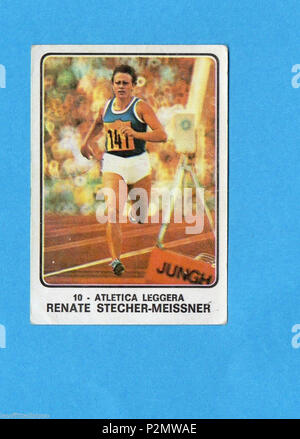 . CAMPIONI dello sport 1973-1974-Figurina n.10- MEISSNER-germe.EST-ATLETICA LEGG. 1972. 75 sconosciuto Renate Stecher 1972 Foto Stock