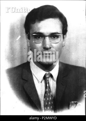 . Italiano: Roberto Franceschi, nato a Milano il 23 luglio 1952. Il giovane ucciso il 23 gennaio 1973 nel corso di uno scontro tra polizia e studenti dell'Università Bocconi di Milano, da onu proiettile sparato da un'arma in dotazione alle forze di polizia. prima del 1973. 76 sconosciuto Roberto Franceschi Foto Stock