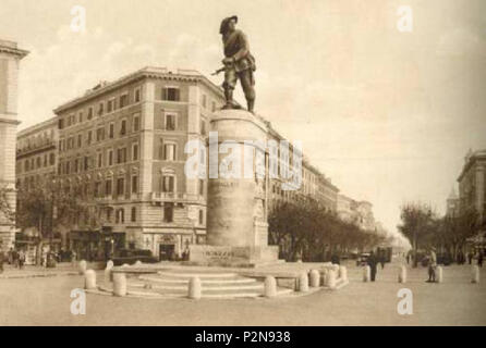 . Italiano: monumento al Bersagliere, Roma . Il 10 luglio 2015. 72 sconosciuto Portapia bersagliere Foto Stock