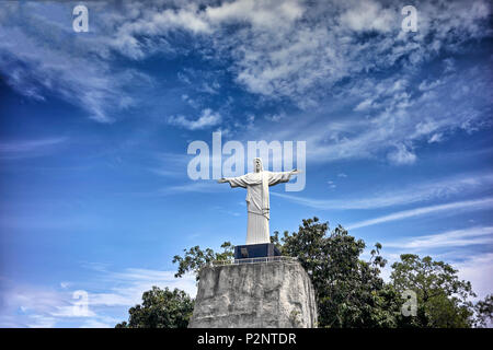 Cristo Redentore, in miniatura di modelli in scala del mondo luoghi iconici al Siam Mini Mondo Pattaya Thailandia. S. E. in Asia. Foto Stock