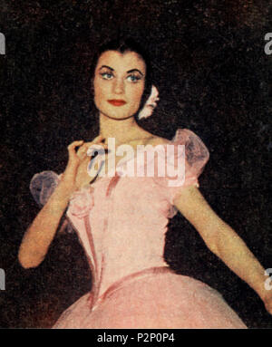 . Foto dalla rivista Radiocorriere (1957) . 1957. Indeciso42 al progetto italiano. 15 Carla Fracci 1957 Foto Stock