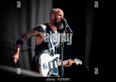 La American heavy metal band la baronessa esecuzione dal vivo sul palco a Firenze Rock Festival 2018, apertura per pistole e rose. (Foto di Alessandro Bosio / Pacific Stampa) Foto Stock