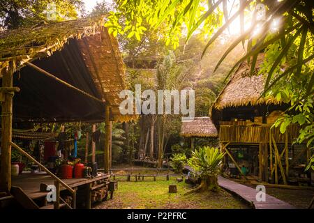 Francia, Guiana francese, Kourou, Camp Canopee Foto Stock