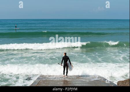 Francia, Manche, Cotentin, Les Pieux, Sciotot cove Foto Stock