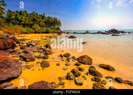 Hollant beach, una spiaggia esotica in Goa, India. Foto Stock