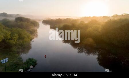 Francia, Morbihan, La Gacilly, Glcnac marsh, antenna paesaggi della palude Foto Stock