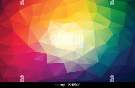 Rainbow vettore sfondo geometrico consiste di triangoli colorati Illustrazione Vettoriale