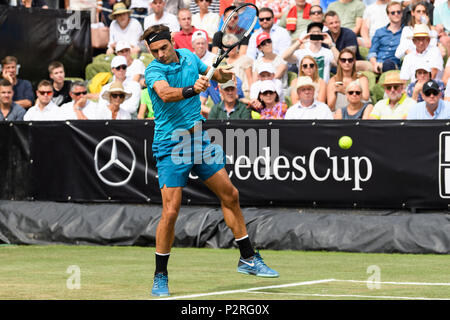 Stoccarda, Deutschland. 16 Giugno, 2018. Semifinali individuali: Roger Federer (SUI). GES/tennis/ATP: MercedesCup, 16.06.2018 tennis ATP: MercedesCup di Stoccarda, giugno 16, 2018 - | Utilizzo di credito in tutto il mondo: dpa/Alamy Live News Foto Stock