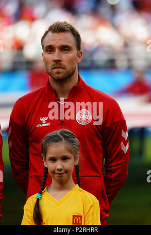 Mordovia Arena, Mordovia, Russia. 16 Giugno, 2018. Coppa del Mondo FIFA Football, gruppo C, Perù contro la Danimarca; Christian Eriksen della Danimarca Credito: Azione Sport Plus/Alamy Live News Foto Stock