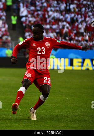 Mordovia Arena, Mordovia, Russia. 16 Giugno, 2018. Coppa del Mondo FIFA Football, gruppo C, Perù contro la Danimarca; Pione Sisto di Danimarca Credito: Azione Sport Plus/Alamy Live News Foto Stock