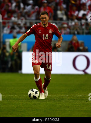 Mordovia Arena, Mordovia, Russia. 16 Giugno, 2018. Coppa del Mondo FIFA Football, gruppo C, Perù contro la Danimarca; Henrik Dalsgaard della Danimarca Credito: Azione Sport Plus/Alamy Live News Foto Stock