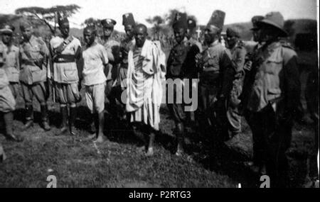 . Italiano: Mai Lahla, 13-2-1936 - XIV - L'eccidio, nel cantiere Gondrand . Il 13 febbraio 1936. 1 sconosciuto 1936AfricaOrientaleEccidioCantiereGondrand39 Foto Stock