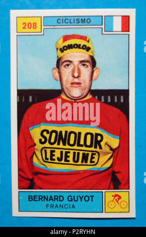. Figurina CAMPIONI DELLO SPORT 1969/1970-n.208-GUYOT (FRA)-CICLISMO . 1969. Unknown 11 Bernard Guyot 1969 Foto Stock