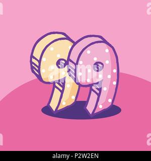 Numeri di serie in stile fumetto illustrazione vettoriale design Illustrazione Vettoriale