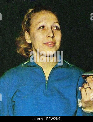 . SPORT VEDETTES-PANINI 1974-Figurina n.107- BELOVA (URSS) SCHERMA . 1974 o versioni precedenti. Unknown 24 Elena Belova c1974 Foto Stock