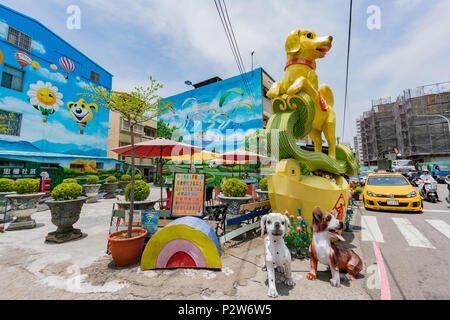 Changhua, 24 maggio: Zhongquan comunità 3D arte pittura su 24 maggio 2018 a Changhua, Taiwan Foto Stock