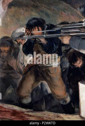 Il terzo di maggio, 1808 (dettaglio). Tres de mayo de 1808 en Madrid. Madrid e il museo del Prado. Autore: Francisco de Goya (1746-1828). Posizione: Il MUSEO DEL PRADO-PINTURA, MADRID, Spagna. Foto Stock