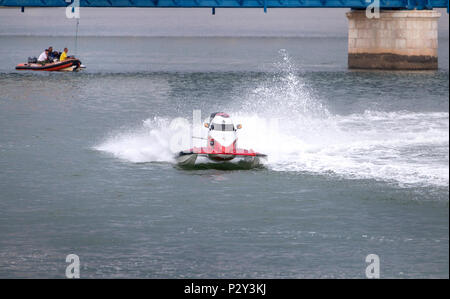 PORTIMAO, Portogallo : 20 MAGGIO 2018 - Portoghese Grand Prix - F1 Corse Powerboat evento del 2018 edizione che si terrà a Portimao Arado river, Portogallo. Foto Stock