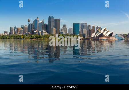 Drammatica foto panoramica del porto di Sydney Foto Stock