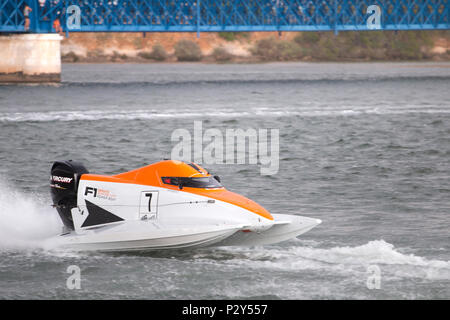 PORTIMAO, Portogallo : 20 MAGGIO 2018 - Portoghese Grand Prix - F1 Corse Powerboat evento del 2018 edizione che si terrà a Portimao Arado river, Portogallo. Foto Stock