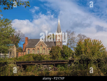 Questa è la Basilica di San Pietro la Chiesa cattolico romana in harpers Ferry, West Virginia. Foto Stock