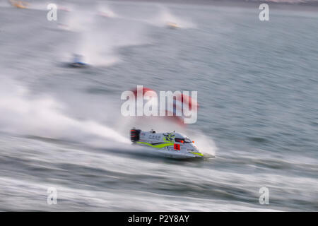 PORTIMAO, Portogallo : 20 MAGGIO 2018 - Portoghese Grand Prix - F1 Corse Powerboat evento del 2018 edizione che si terrà a Portimao Arado river, Portogallo. Foto Stock