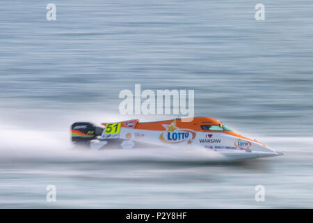 PORTIMAO, Portogallo : 20 MAGGIO 2018 - Portoghese Grand Prix - F1 Corse Powerboat evento del 2018 edizione che si terrà a Portimao Arado river, Portogallo. Foto Stock