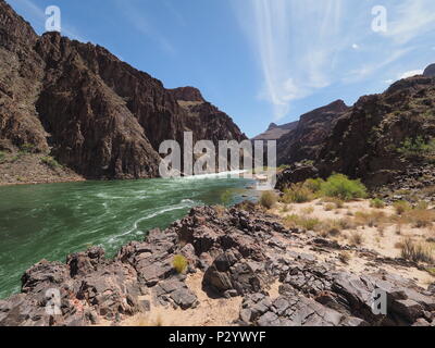 Il granito rapide nel Parco Nazionale del Grand Canyon, Arizona. Foto Stock