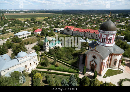 Chitcani, Moldavia, vista sul monastero complesso Neu-Niamtz Foto Stock