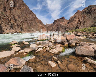 Il granito rapide nel Parco Nazionale del Grand Canyon, Arizona. Foto Stock