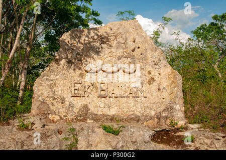 Ek Balam rovine, Maya, Temozón, Yucatan, Messico Foto Stock