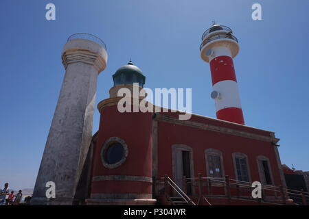 El Toston Faro e il museo della pesca tradizionale, Fuerteventura, Spagna Foto Stock