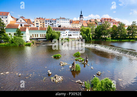 Pisecky hrad un museo Prachenske, Krizikova elektrarna, Pisek, Ceska republika Foto Stock