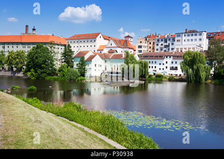 Pisecky hrad un museo Prachenske, Krizikova elektrarna, Pisek, Ceska republika Foto Stock