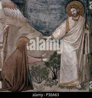 NOLI ME TANGERE - 1302-1305 - Affresco - TRECENTO ITALIANO - ESCUELA FLORENTINA. Autore: Giotto di Bondone (1266-1337). Posizione: CAPILLA DE LOS Scrovegni a Padova, Italia. Foto Stock