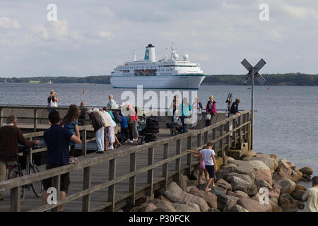 Eckernfoerde, Germania, MS GERMANIA in Eckernfoerder Bay Foto Stock