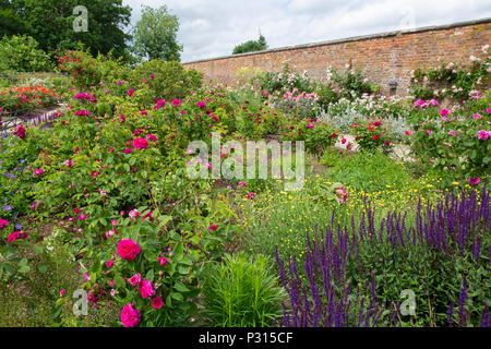 Viste di Dunham Massey proprietà del National Trust e giardini vicino Altrincham, Cheshire Foto Stock